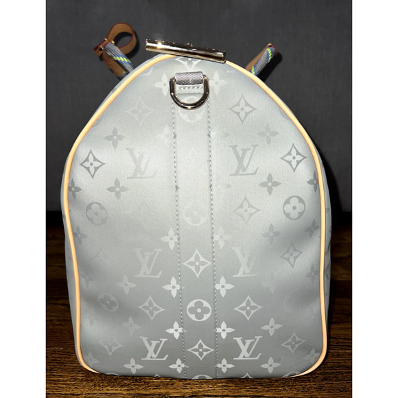 Louis Vuitton Keepall Bandouliere 50 Titanium Grey Duffle Weekend Travel Bag - Picture 8 of 12